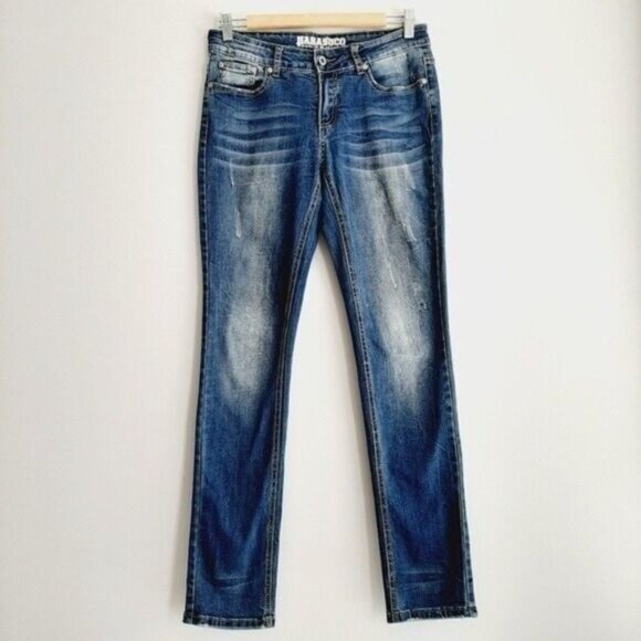 PARASUCO Distressed Skinny Fit Blue Jeans Sz 28 - Picture 2 of 9